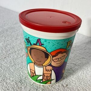 5/$35 Vintage Tony Roma’s Rangers Plastic Take Away Collectible Kids Cup W Lid